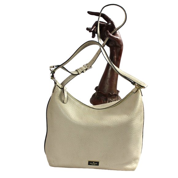 Kate Spade Prospect Place Kaia Crisp Linen Convertible Slouchy Hobo Bag - Picture 3 of 11